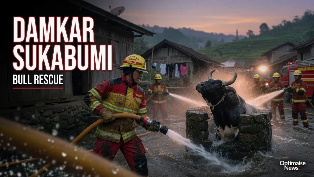 Damkar Sukabumi: 3 Tangki Air Apungkan Sapi 500 Kg