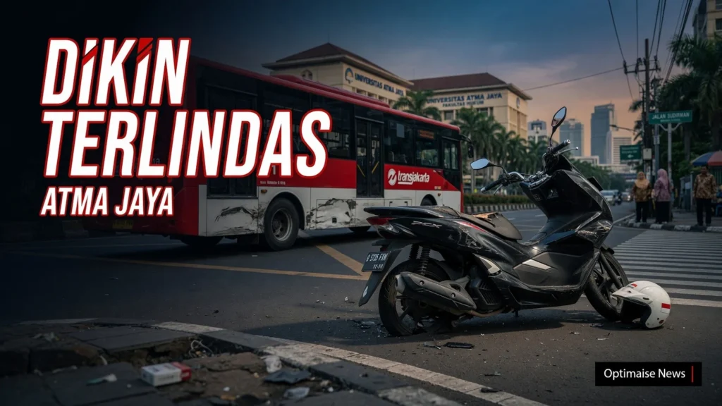 Dikin Terlindas di Depan Atma Jaya