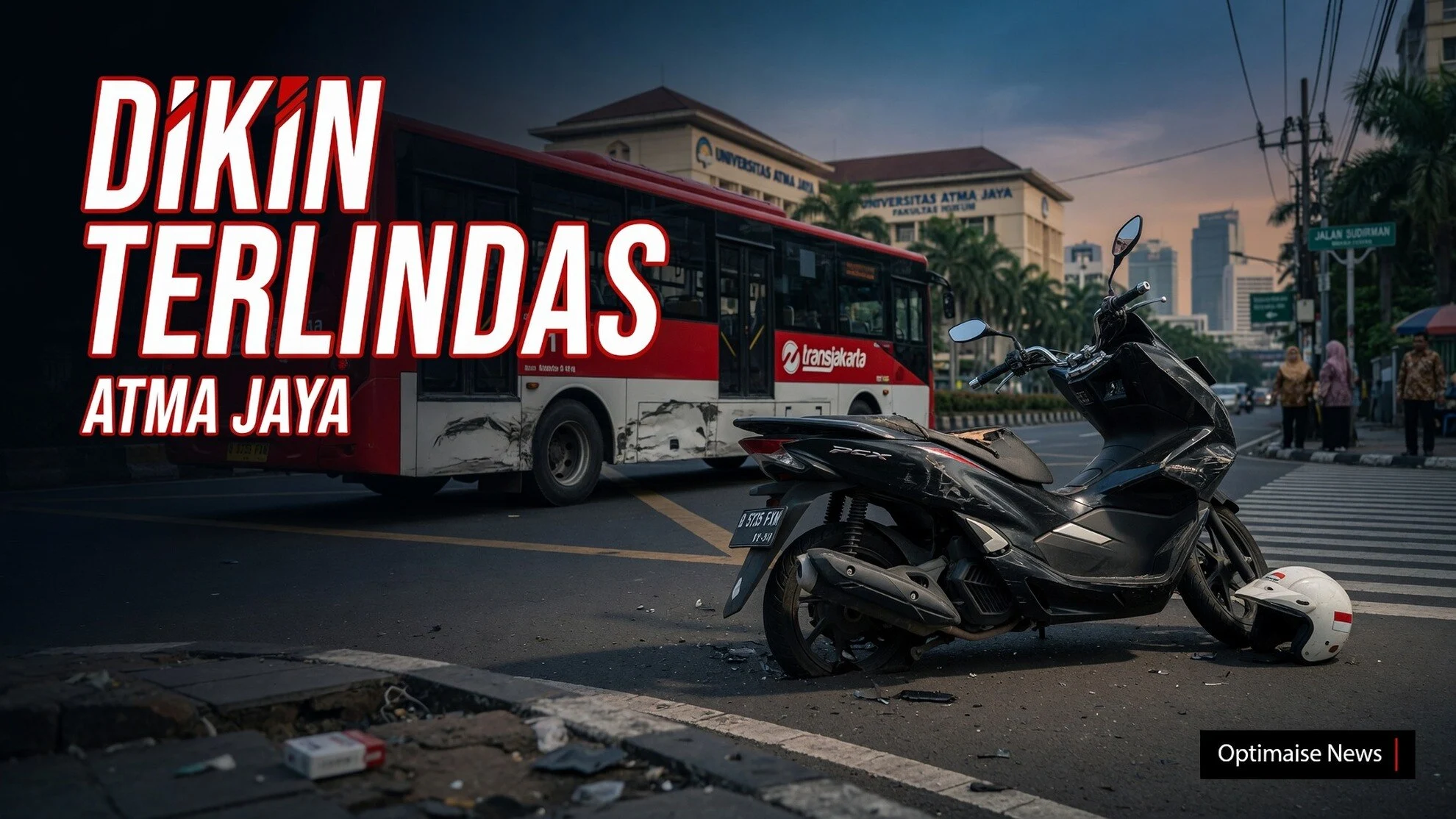 Dikin Terlindas di Depan Atma Jaya