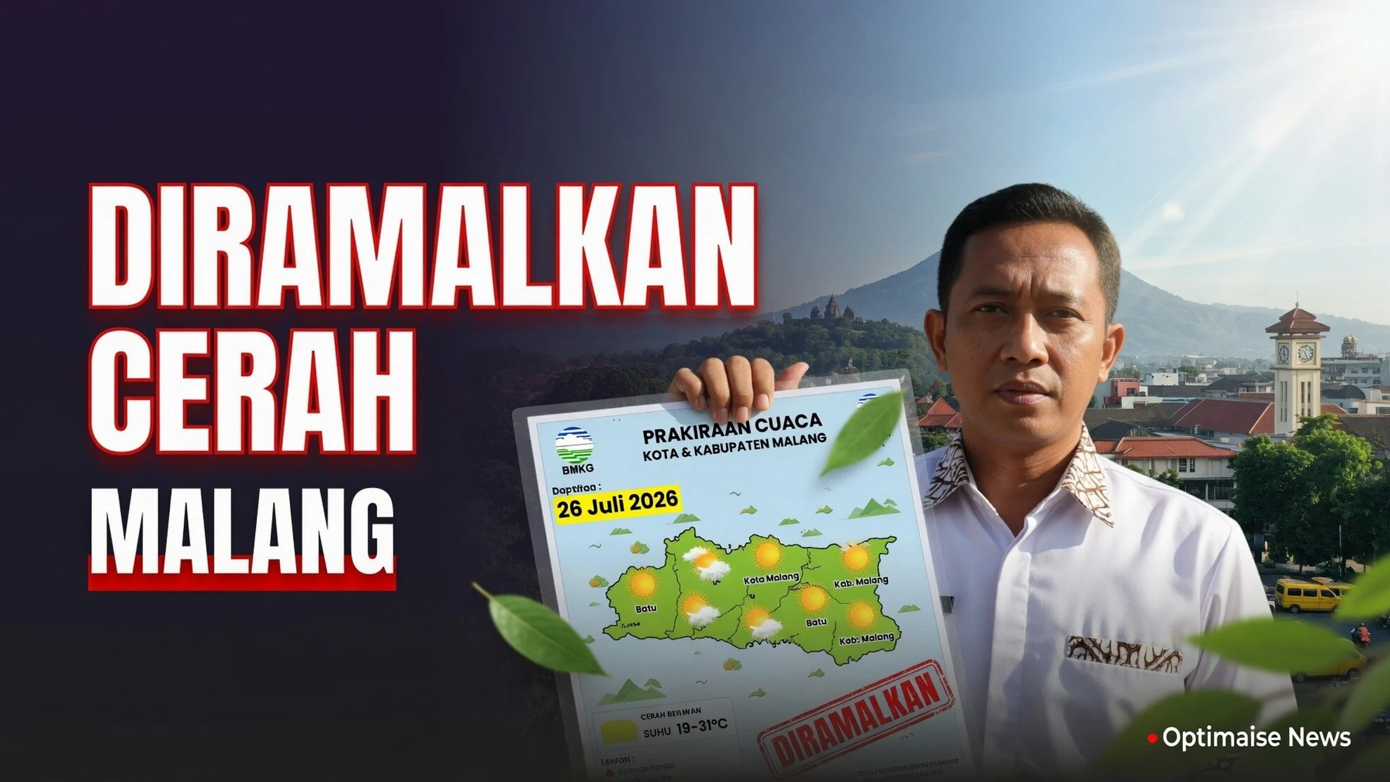 Diramalkan Cerah-Berawan Sabet 14-32