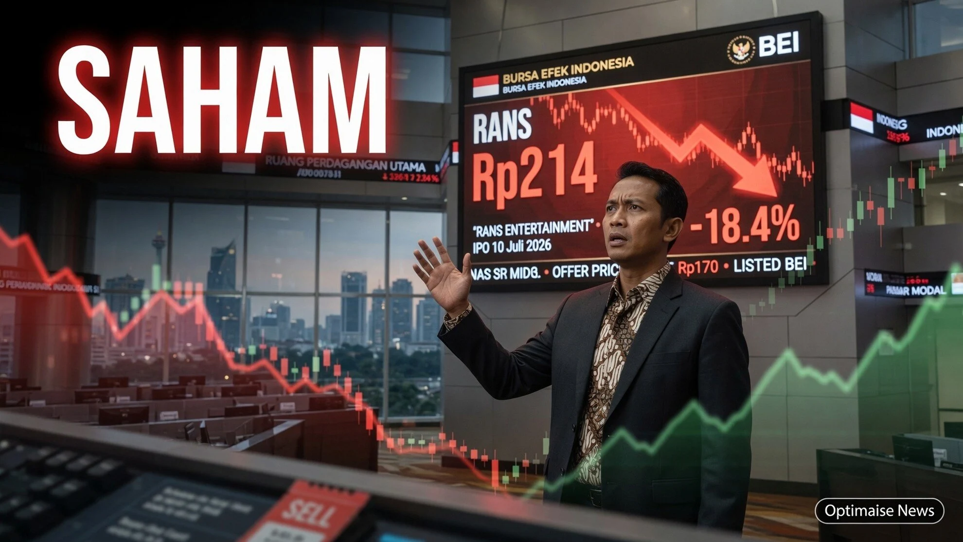 Direktur PT Rans Entertainment Indonesia Tbk Mundur Saham Anjlok 6,96%