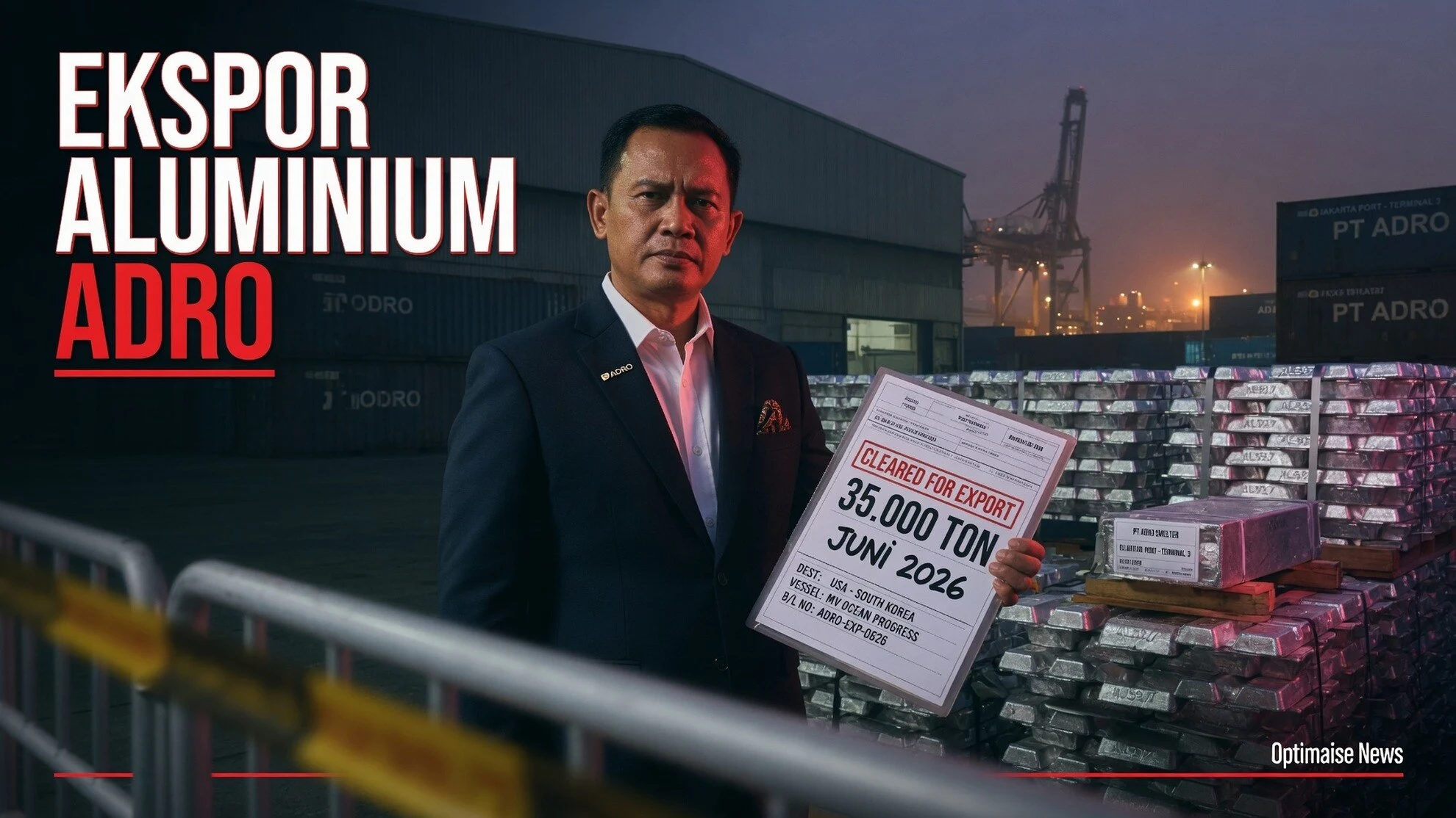 Ekspor Aluminium ADRO ke AS-Korsel Dorong Laba US$612 Juta
