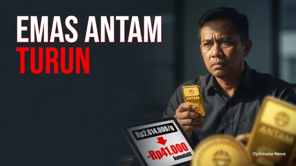 Emas Antam (ANTM) Koreksi Net Rp 41.000 dalam Sepekan