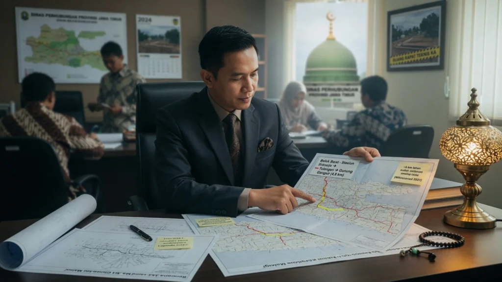Detail Opsi Jalur Barat: Dari Sidoarjo ke Tulangan Lalu Gunung Gangsir