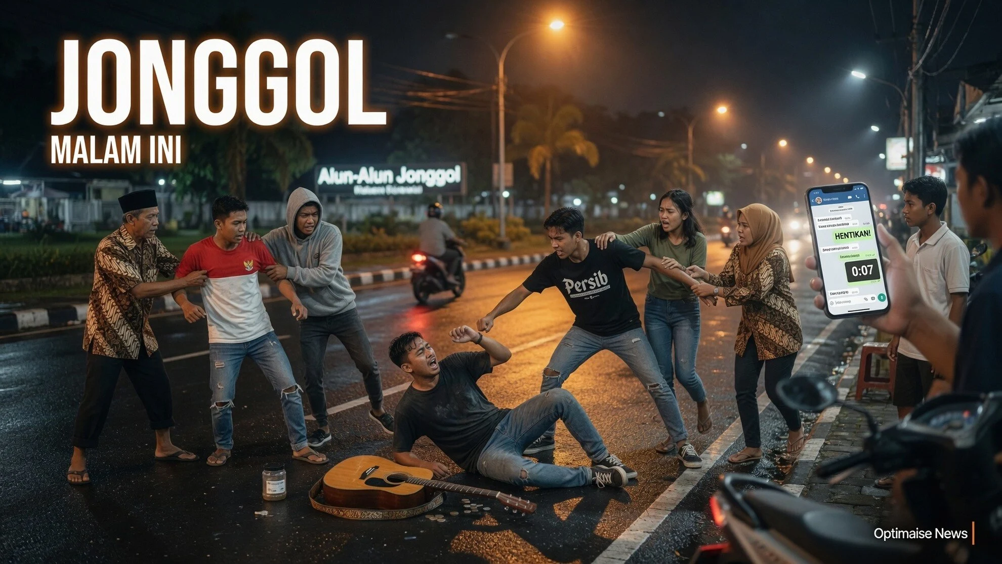 Emosi Tersulut Jari Tengah, Pengamen 25 Tahun Dikeroyok di Jonggol