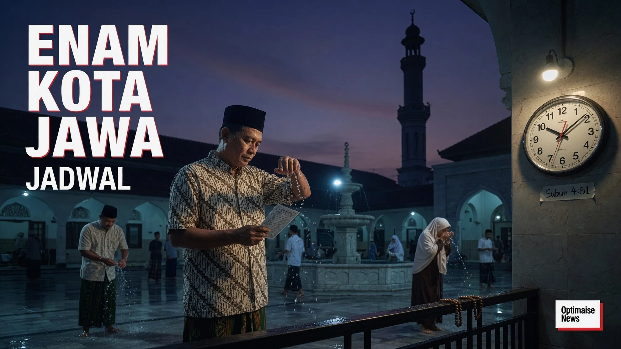 Enam Kota Jawa Sesuaikan Jadwal Salat Senin 6 Beda 26 Menit