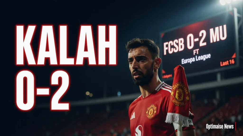 FCSB Kalah 0-2 dari MU, Last-16 untuk Setan Merah