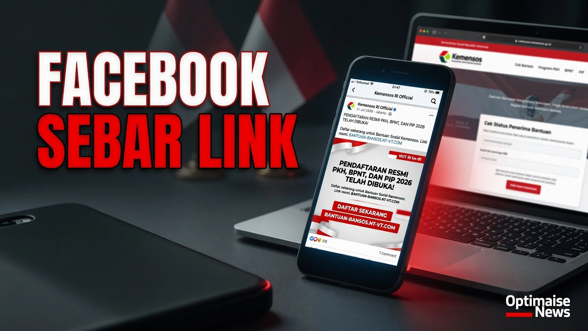Facebook Sebar Link Pendaftaran Bansos HUT ke-81 RI Palsu
