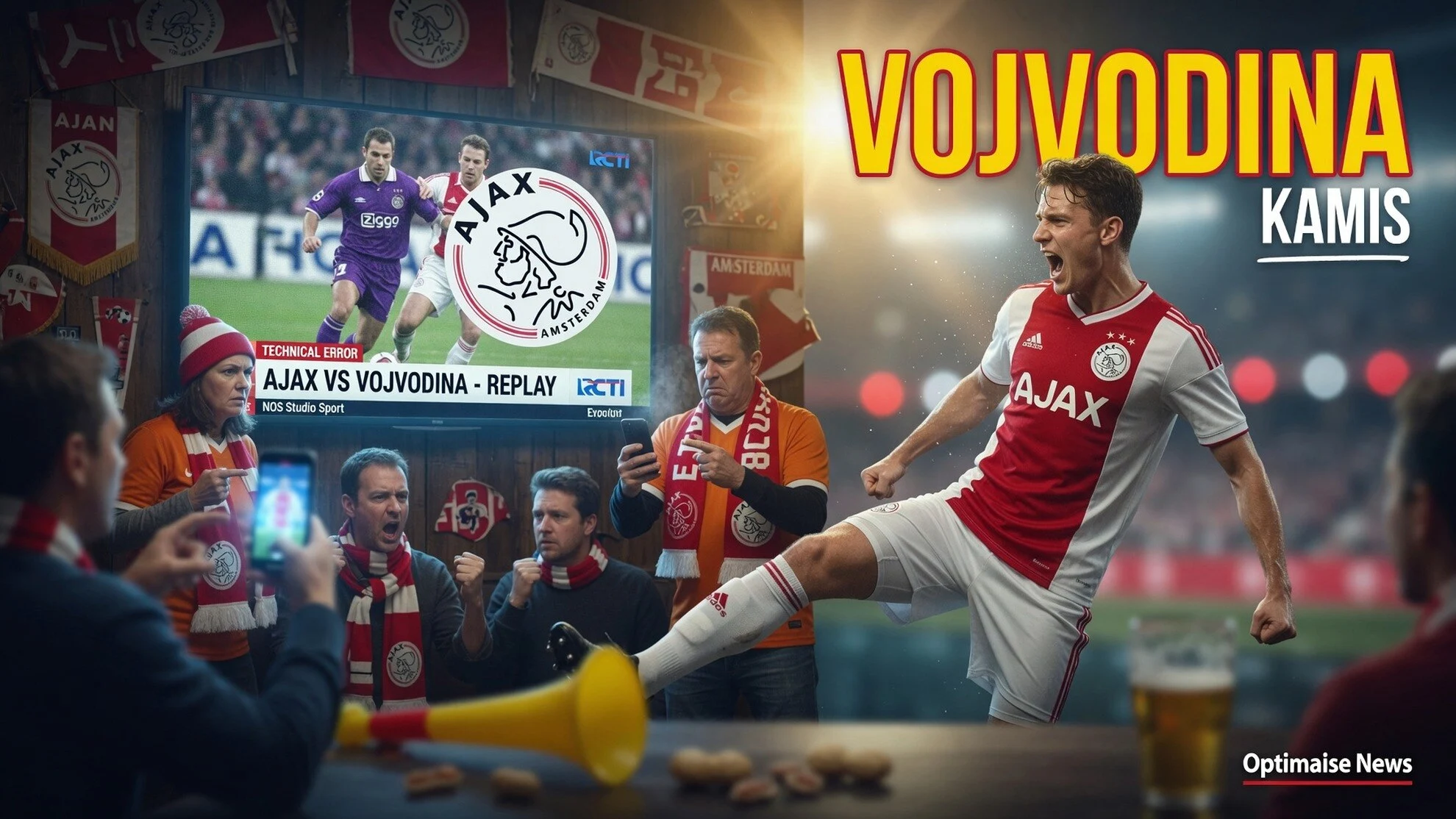 Fans Ajax Geram: Logo Klasik 125 Tahun Diabaikan Siaran Vojvodina