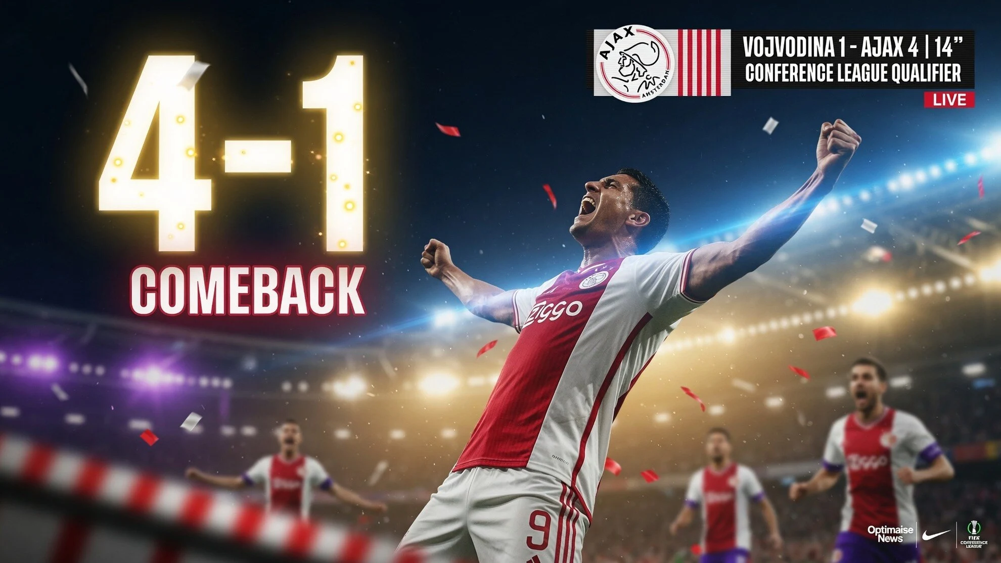 Fans Kesal Logo Salah di Vojvodina vs Ajax, 4-1