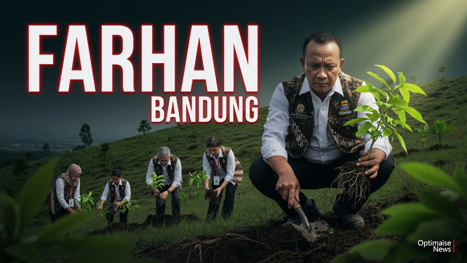 Farhan-DPRD Bandung Tanam Pohon di Pasirwangi Cegah Longsor