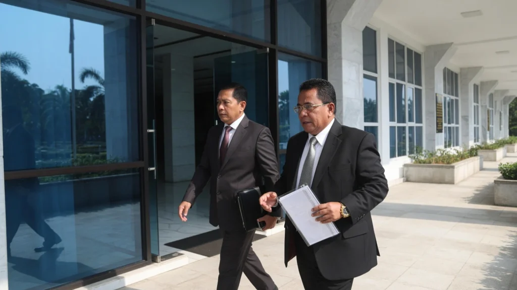 Kedatangan formal bersama kuasa hukum di kompleks Kejaksaan
