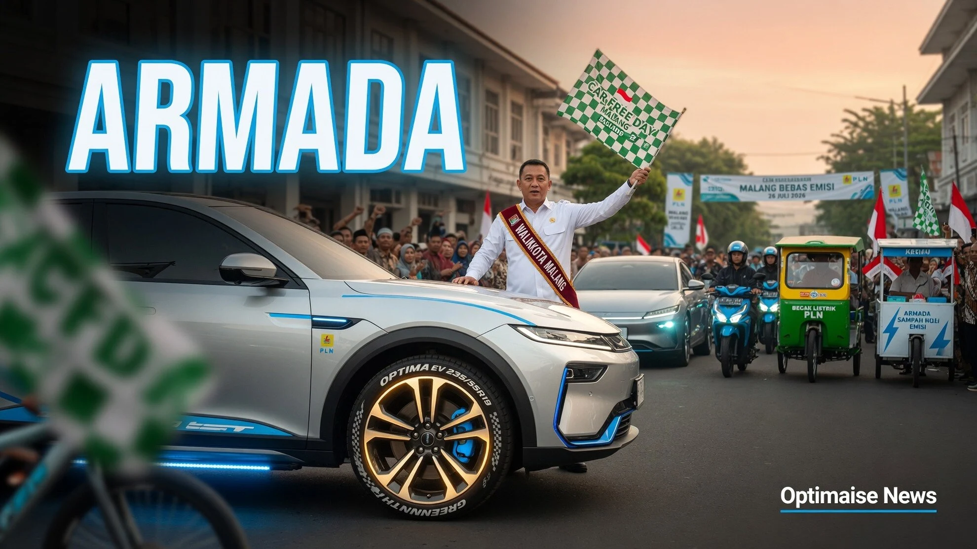 Flag Off CFD Ijen: Parade EV Malang Jadi Titik Tolak Armada