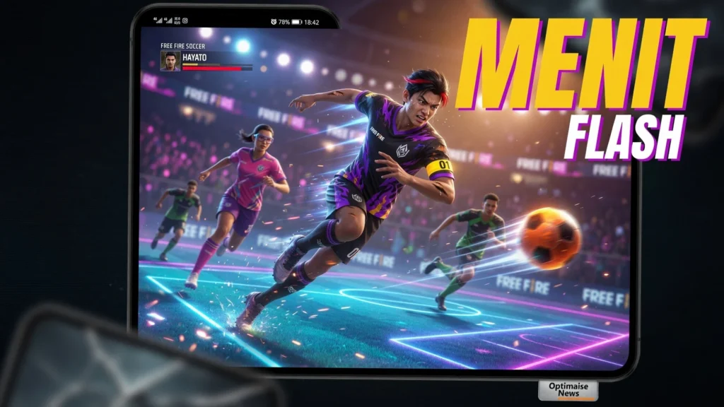 Flash Peak Bawa Karakter Free Fire ke Arena Bola 4v4 5 Menit