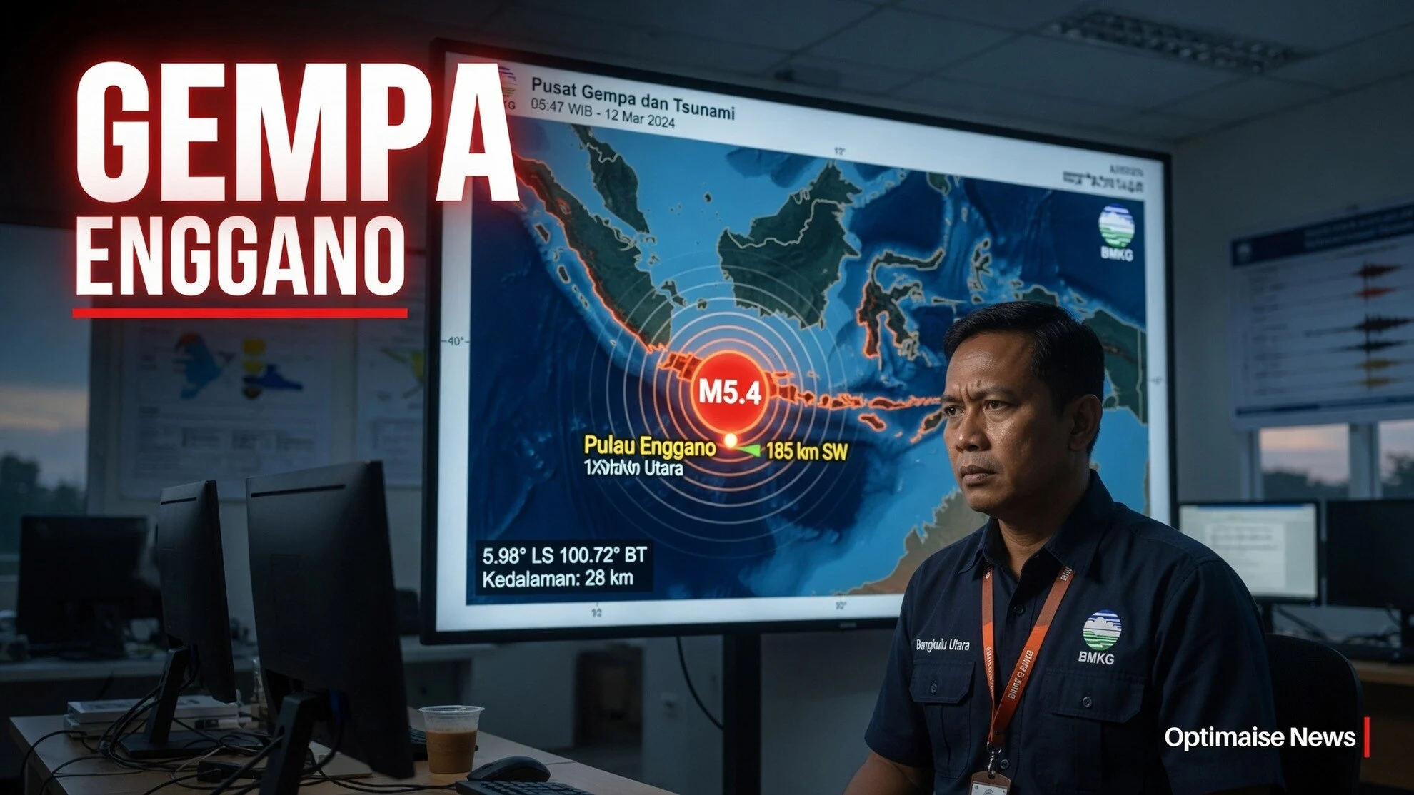 Gempa M 5,4 Guncang Pulau Enggano: 185 Km Jauh Nihil Tsunami