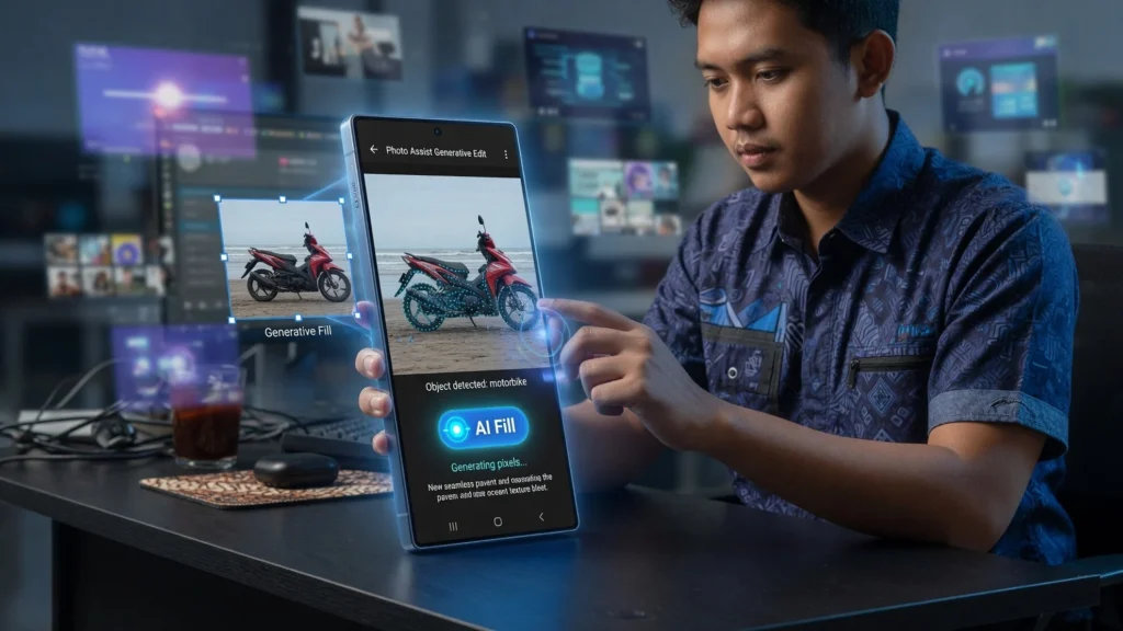 Cara AI Mengenali Objek Lalu Mengisi Piksel Baru