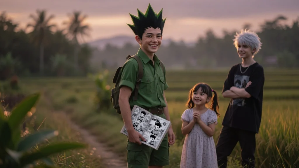 Gadis kuncir dua di belakang Gon dan bayang-bayang ending yang pernah dirancang Togashi