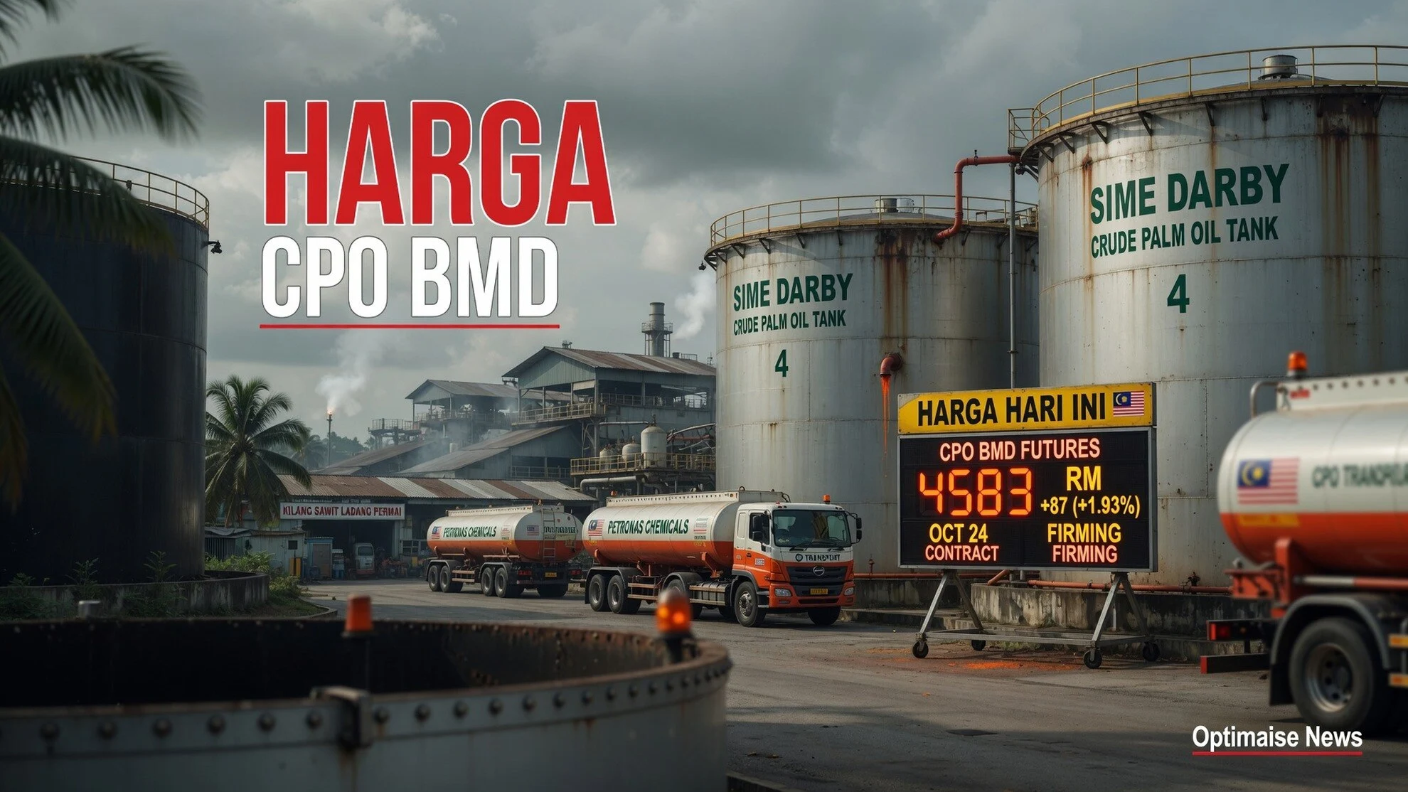 Harga CPO BMD September Menguat 9 RM ke 4.583