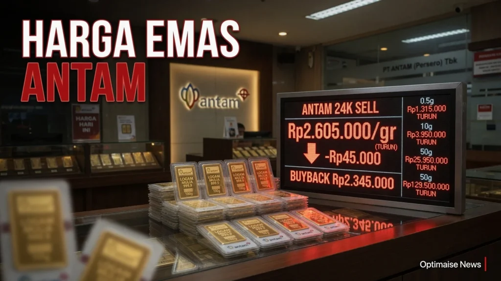 Harga Emas Antam Anjlok Rp35 Ribu, Buyback Melebar ke Rp35 Ribu