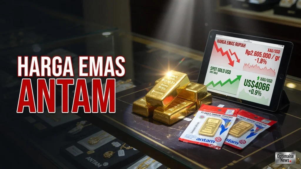 Harga Emas Antam Anjlok Rp35 Ribu Meski Spot Rebound ke Rp35 Ribu