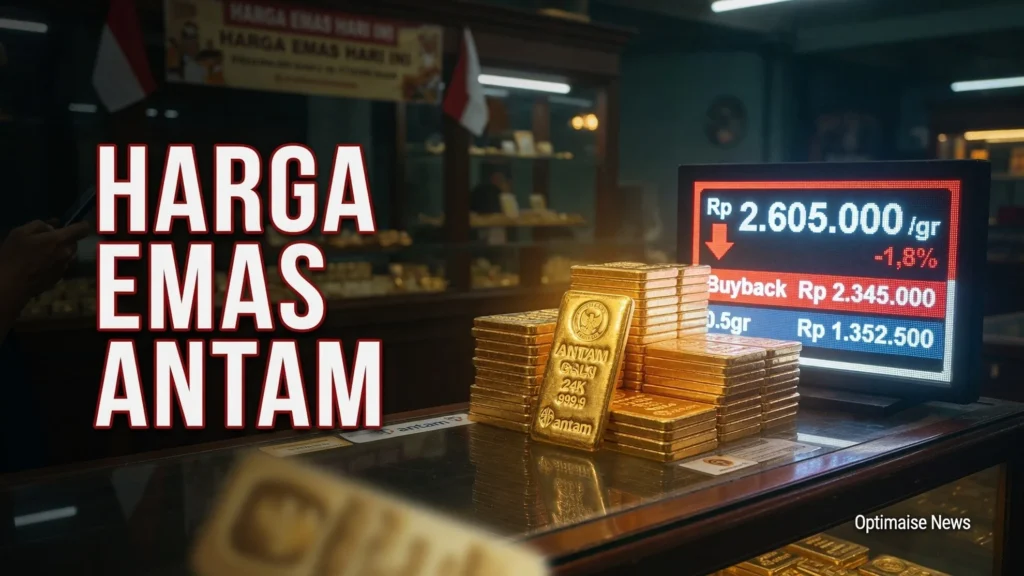 Harga Emas Antam Anjlok Rp35.000, Buyback Turun Lebih Dalam