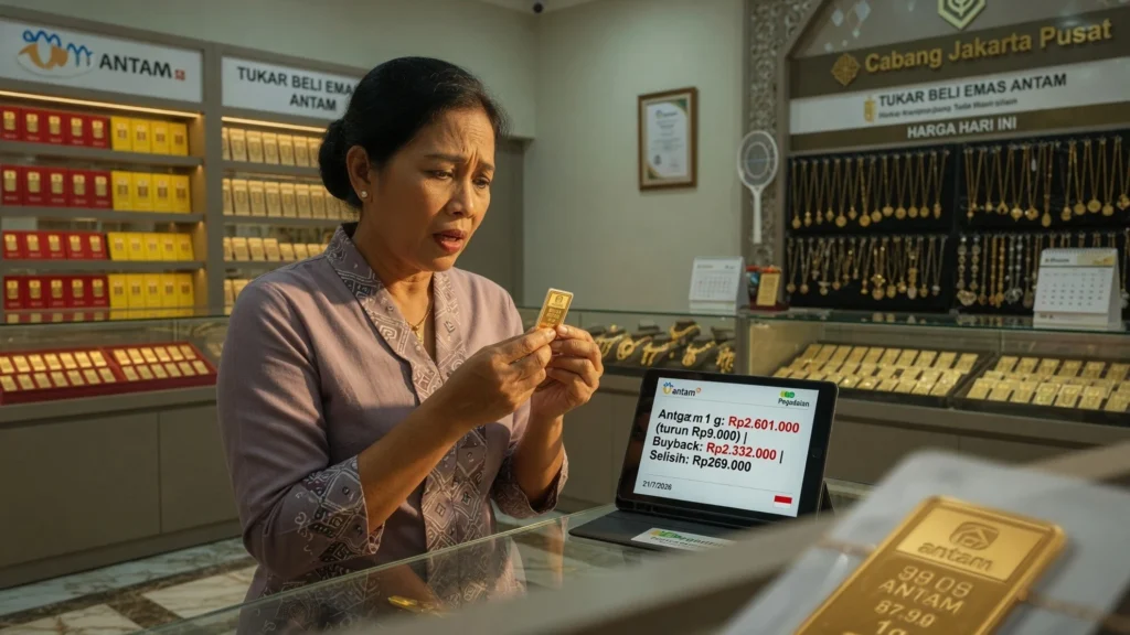 Empat Merek Emas Batangan: Selisih Harga 1 Gram