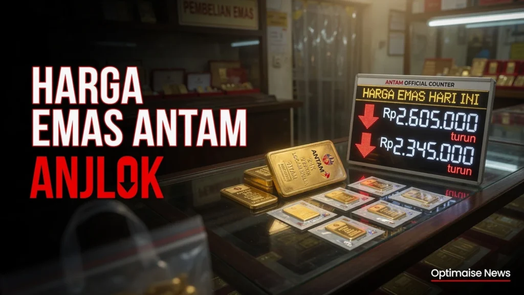 Harga Emas Antam Anjlok ke Rp2.605.000, Buyback Turun Lebih Dalam