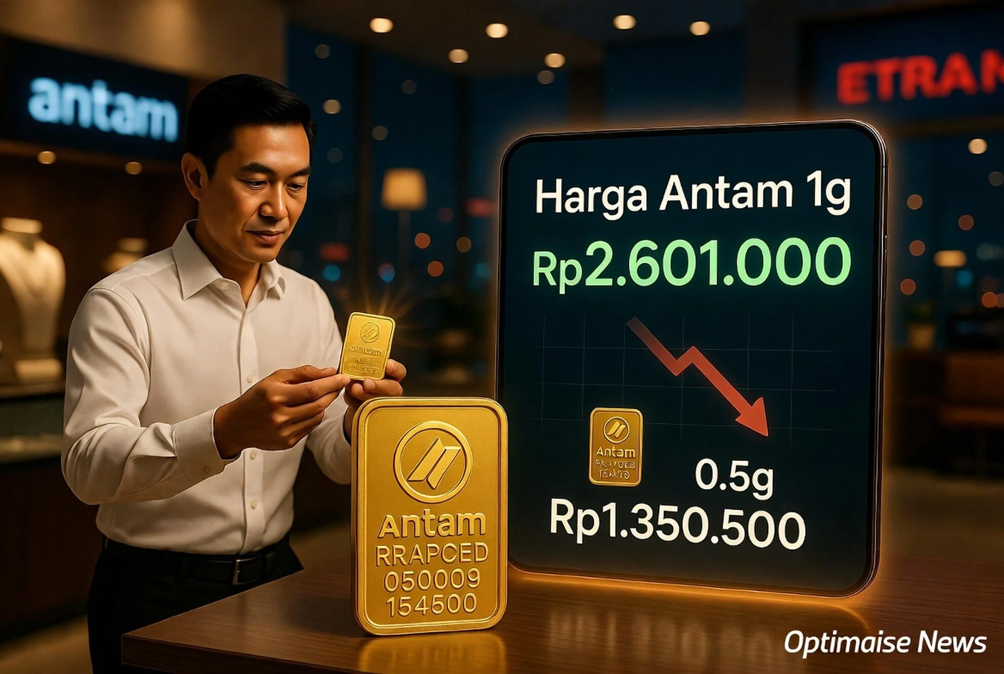 Harga Emas Antam & Dipicu The Fed Rp12.000 k