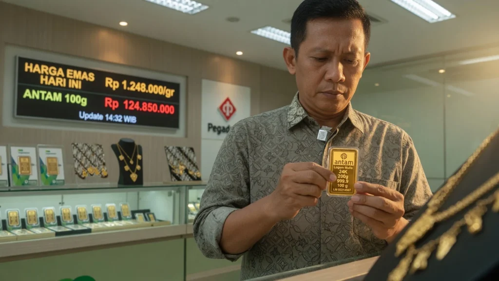 Peta harga di Pegadaian: Galeri24, Antam, dan UBS beda jauh