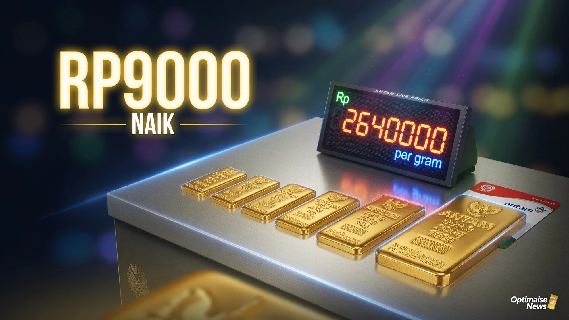 Harga Emas Antam Naik Tipis, Buyback Melonjak Rp9.000