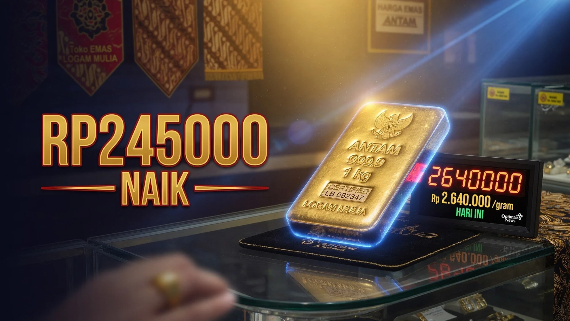 Harga Emas Antam Naik Tipis, Spread Susut ke Rp245.000