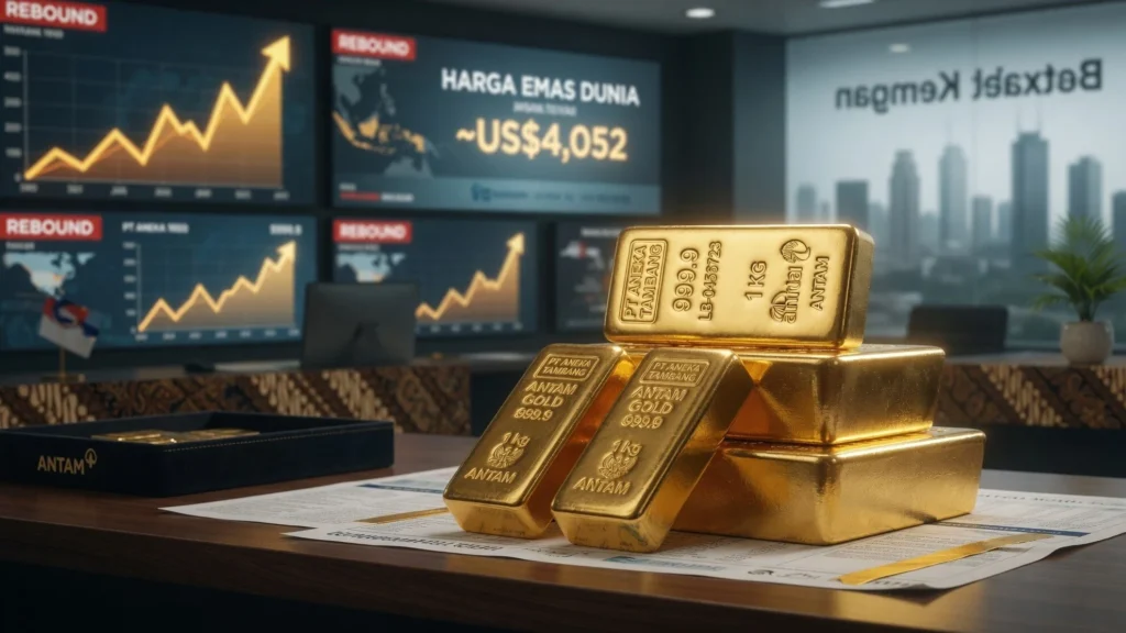 Emas Dunia di Sekitar US$4.050: Rebound atau Sekadar Tutup Short?