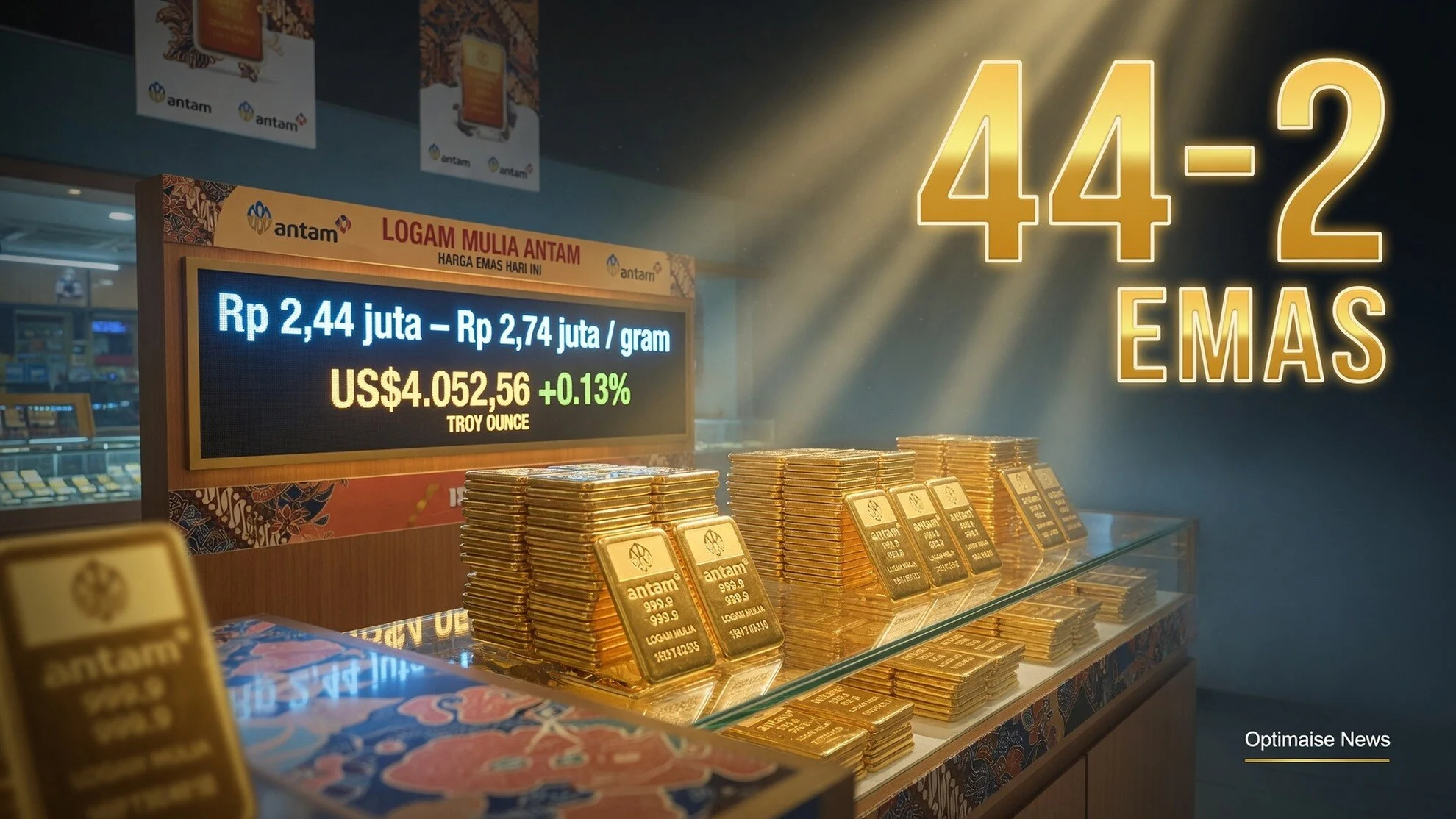 Harga Emas Antam Proyeksi Rp2,44-2,74 Juta di Tengah Rebound Dunia
