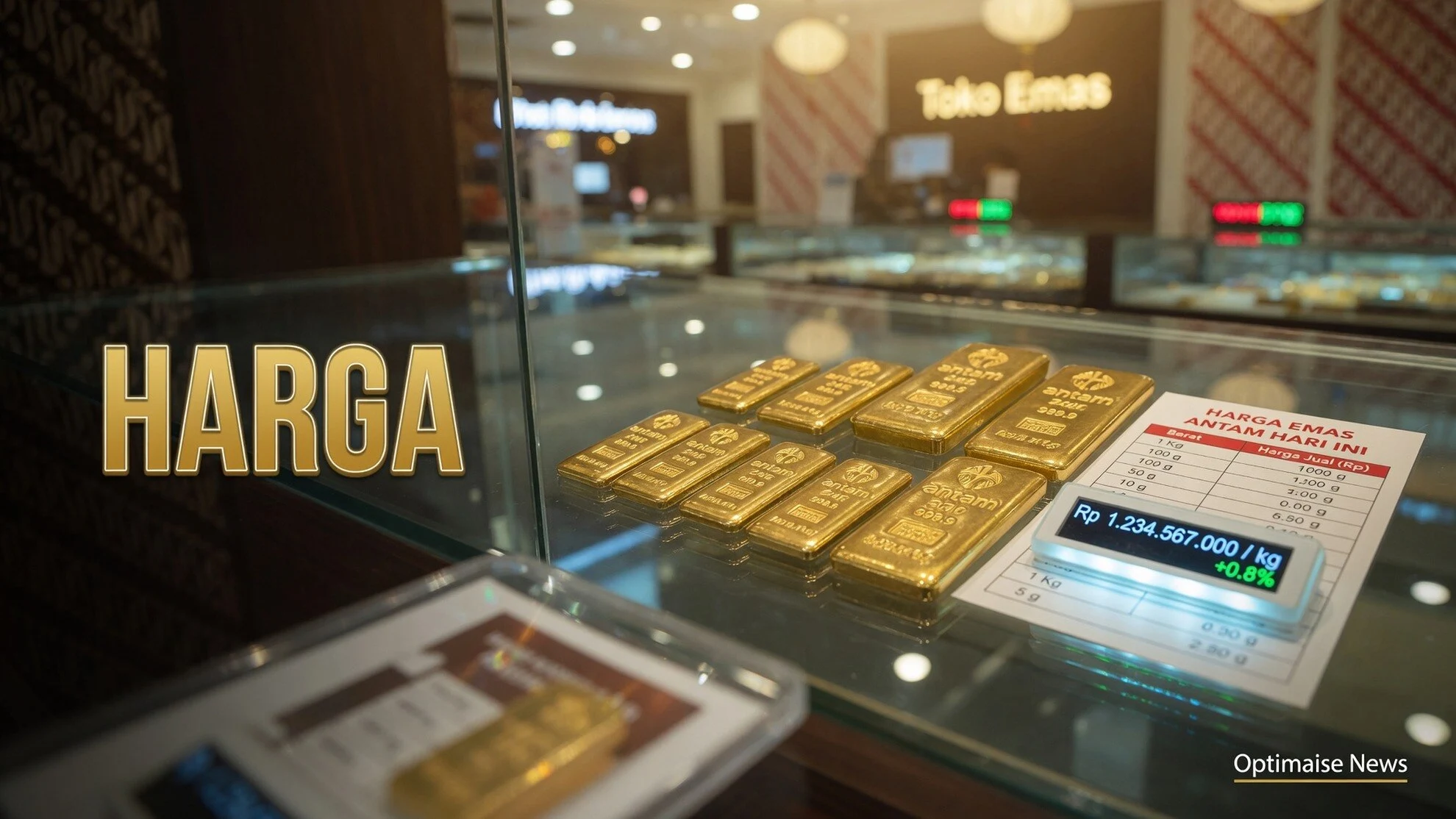 Harga Emas Antam Pulih Rp7.000 usai Anjlok Rp7.000