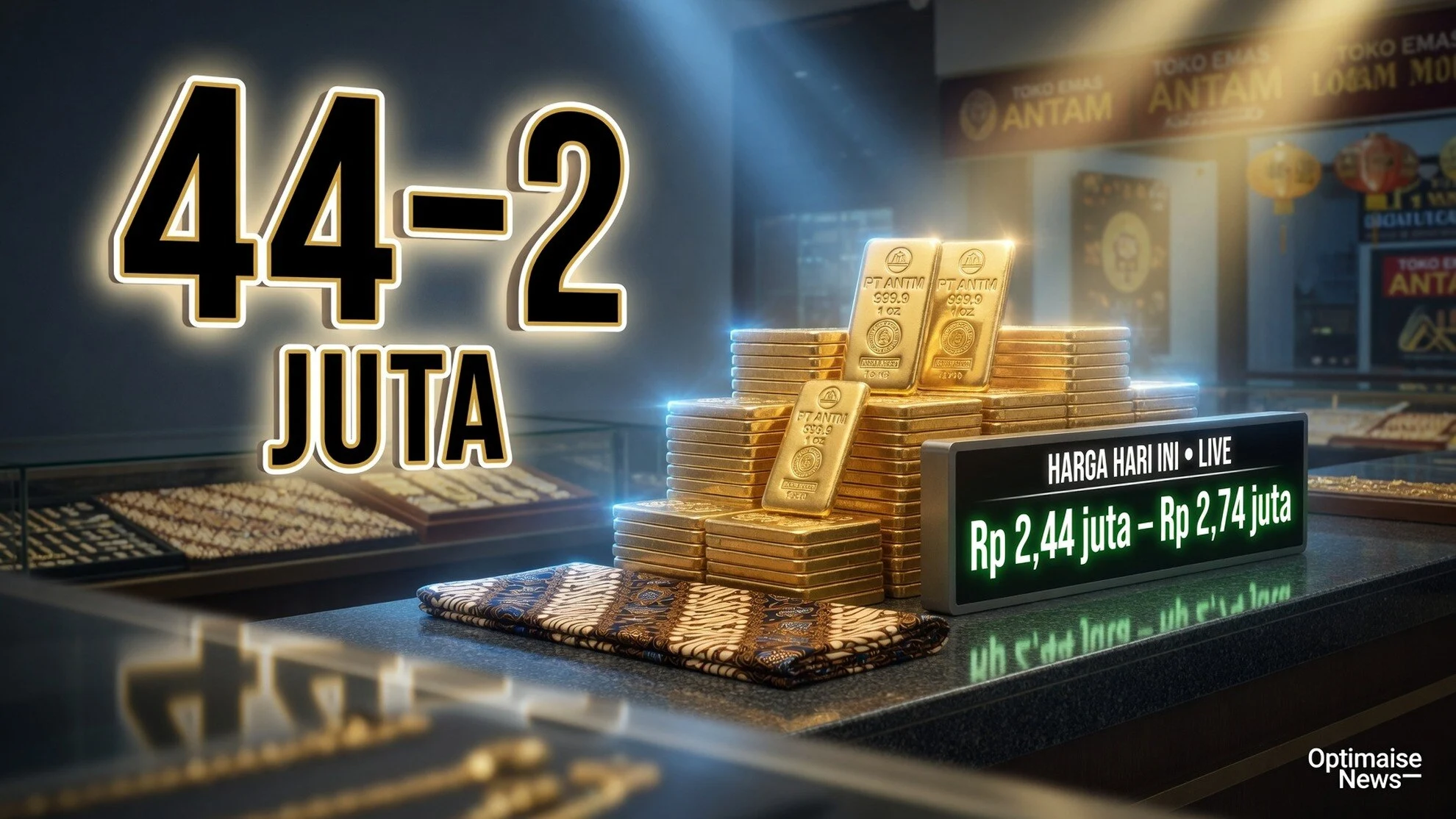 Harga Emas Antam Rp2,44, 2,74 Juta Pekan Depan Usai Rebound