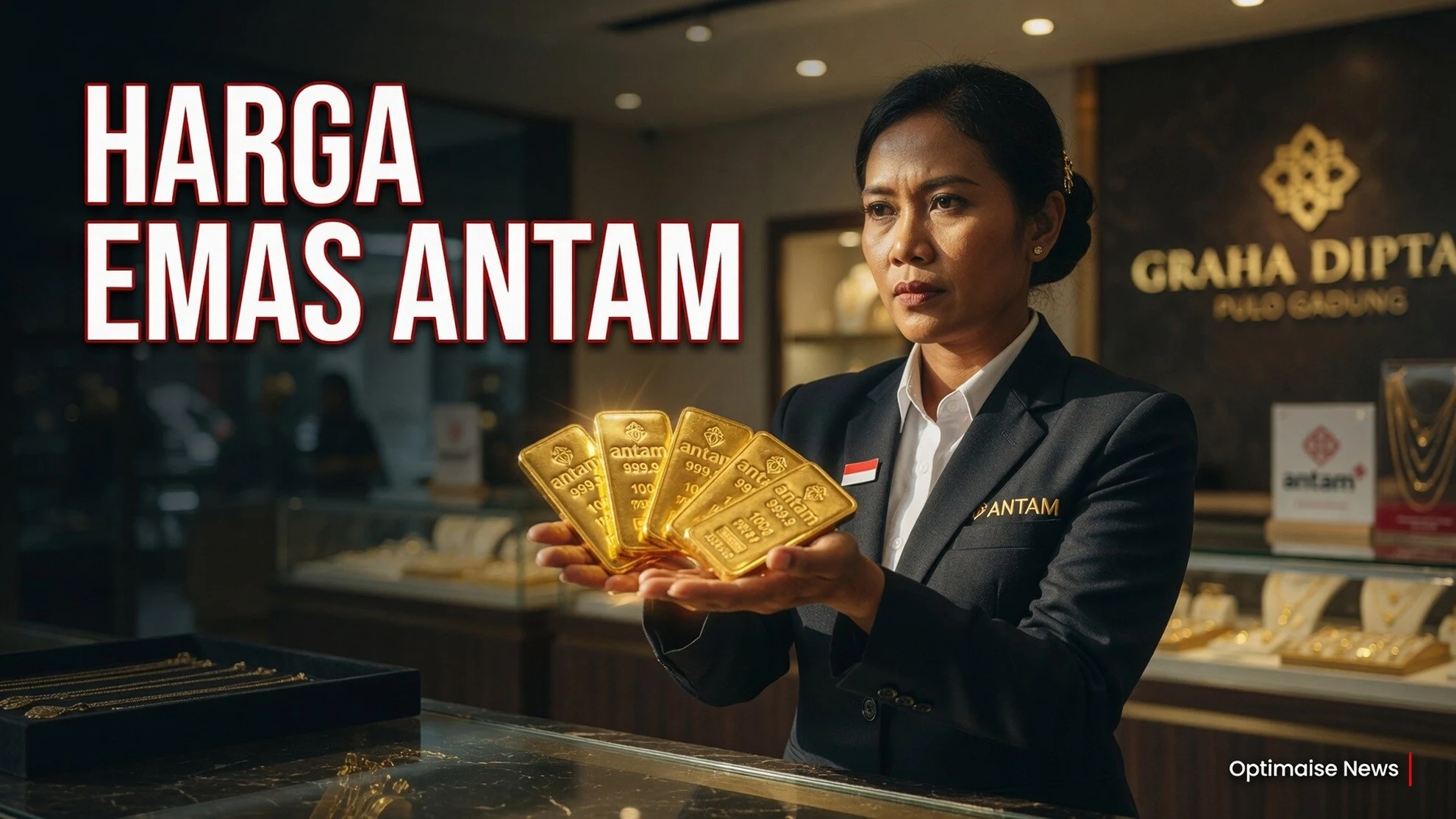 Harga Emas Antam Stabil Rp2.614.000, Buyback Rp2.349.000