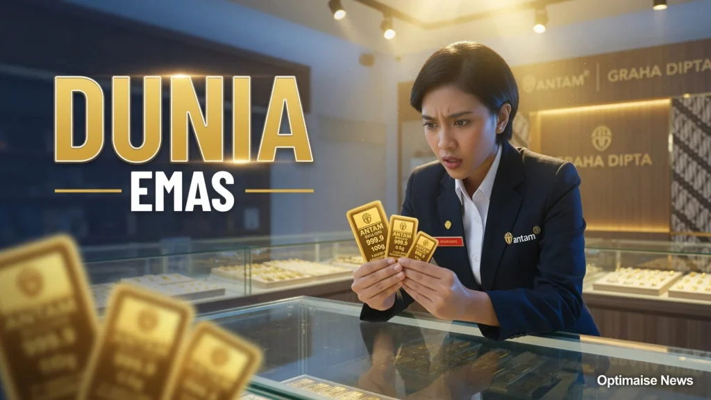 Harga Emas Antam Stabil di Rp 2.614.000 Meski Spot Dunia