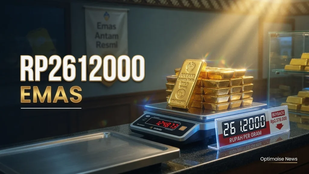 Harga Emas Antam Stagnan Rp2.612.000 Meski Dunia di Rp2.612.000 M