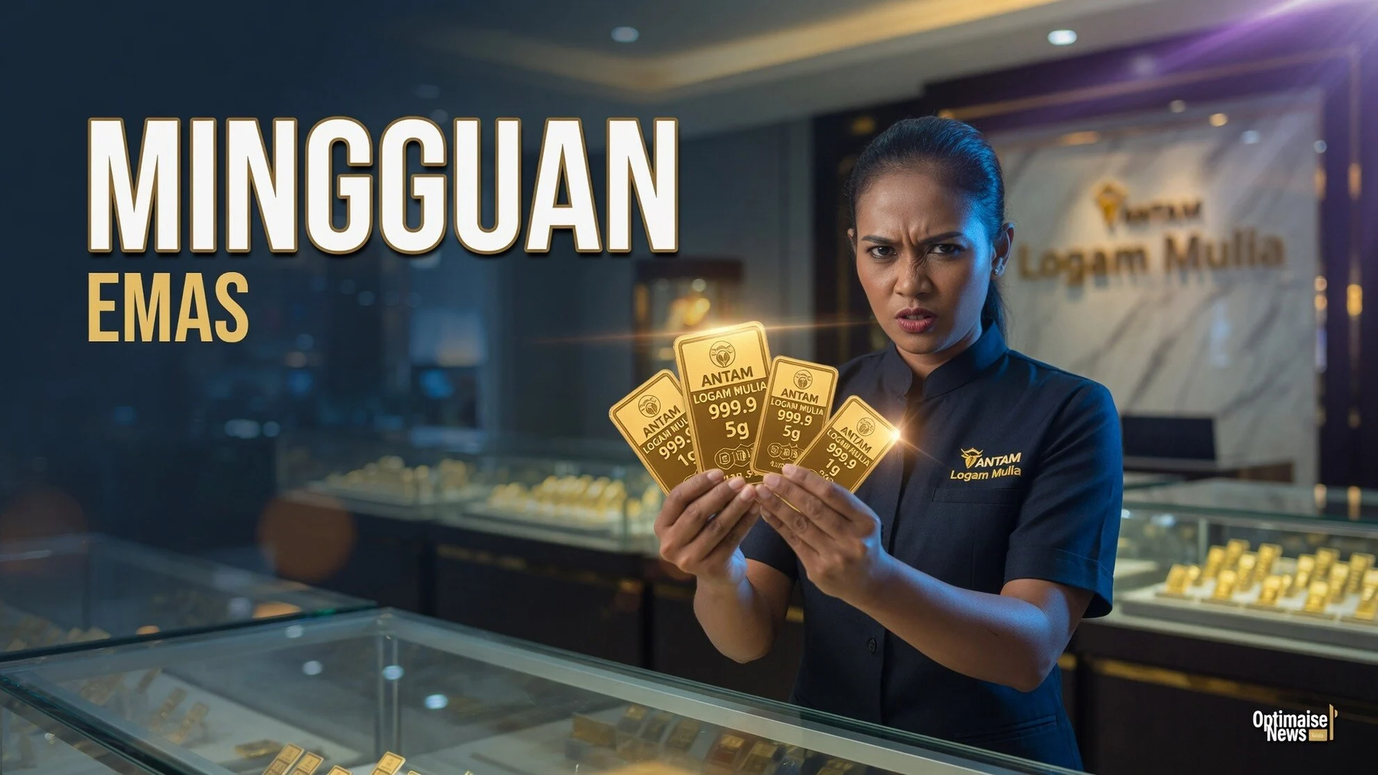 Harga Emas Antam Tetap Rp2.614.000 Usai Koreksi Mingguan 3%