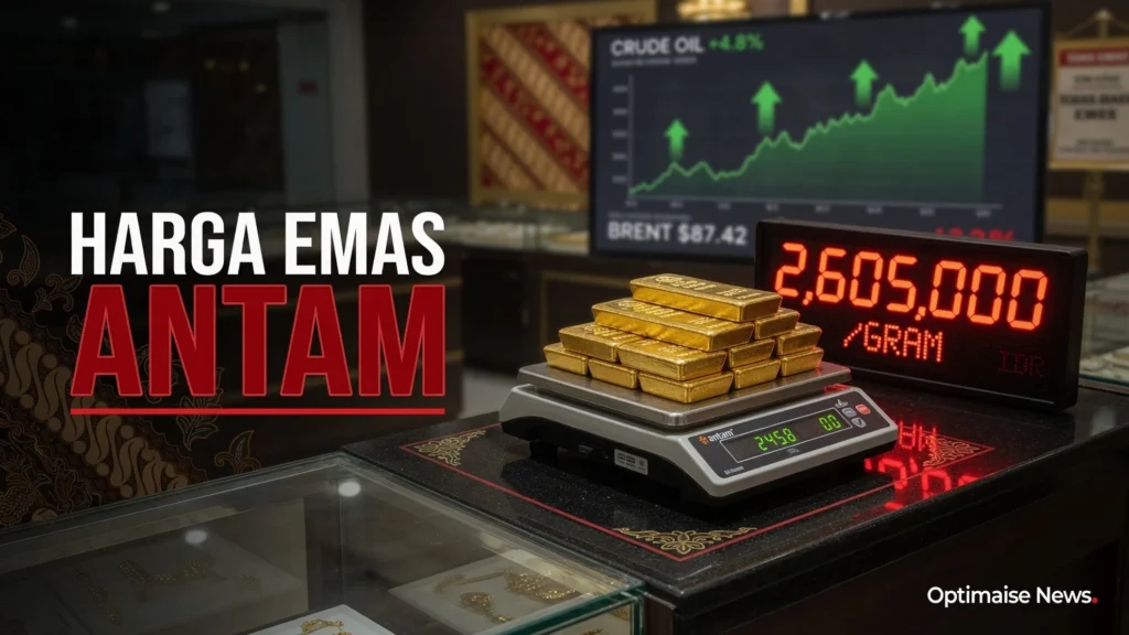 Harga Emas Antam Turun Rp35.000 Saat Minyak Mentah Tembus Rp35.000