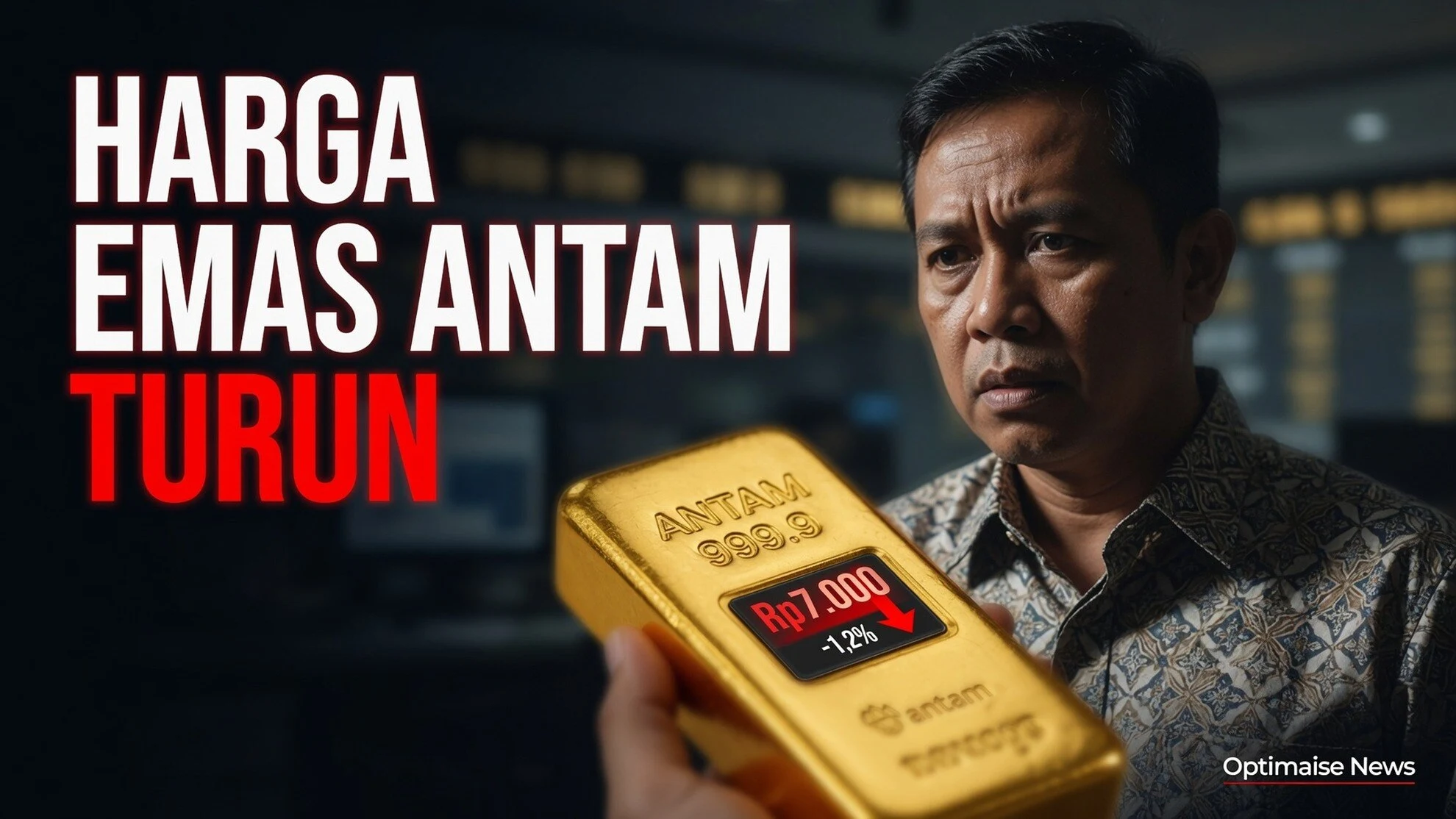 Harga Emas Antam Turun Rp7.000, 1 Gram Kini Rp1.428.000