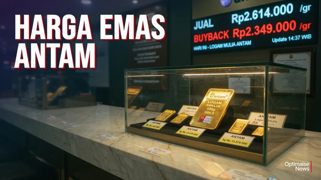 Harga Emas Antam Tutup Rp2,614 Juta, Buyback Lebih Dalam