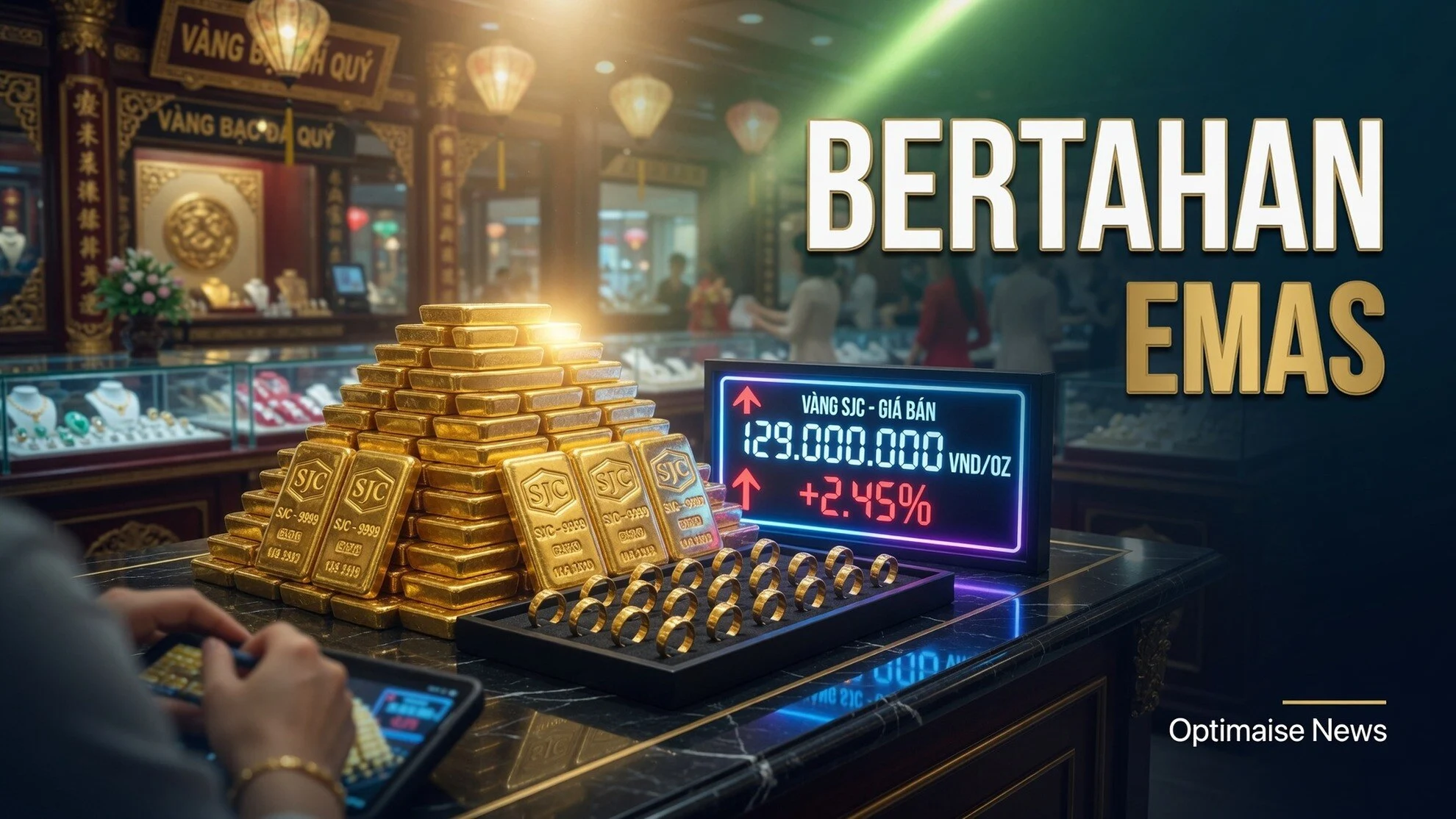 Harga Emas Dunia Naik ke US$4.065, Support 4.000 Bertahan