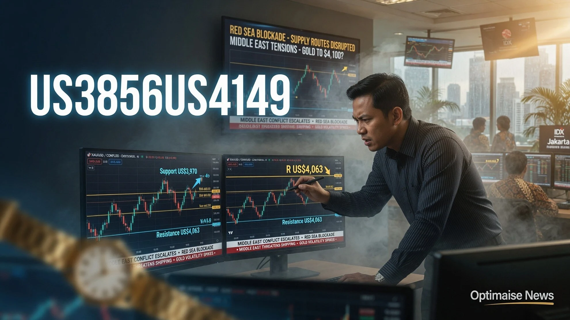 Harga Emas Fluktuatif Sepekan: Level US$3.856-US$4.149