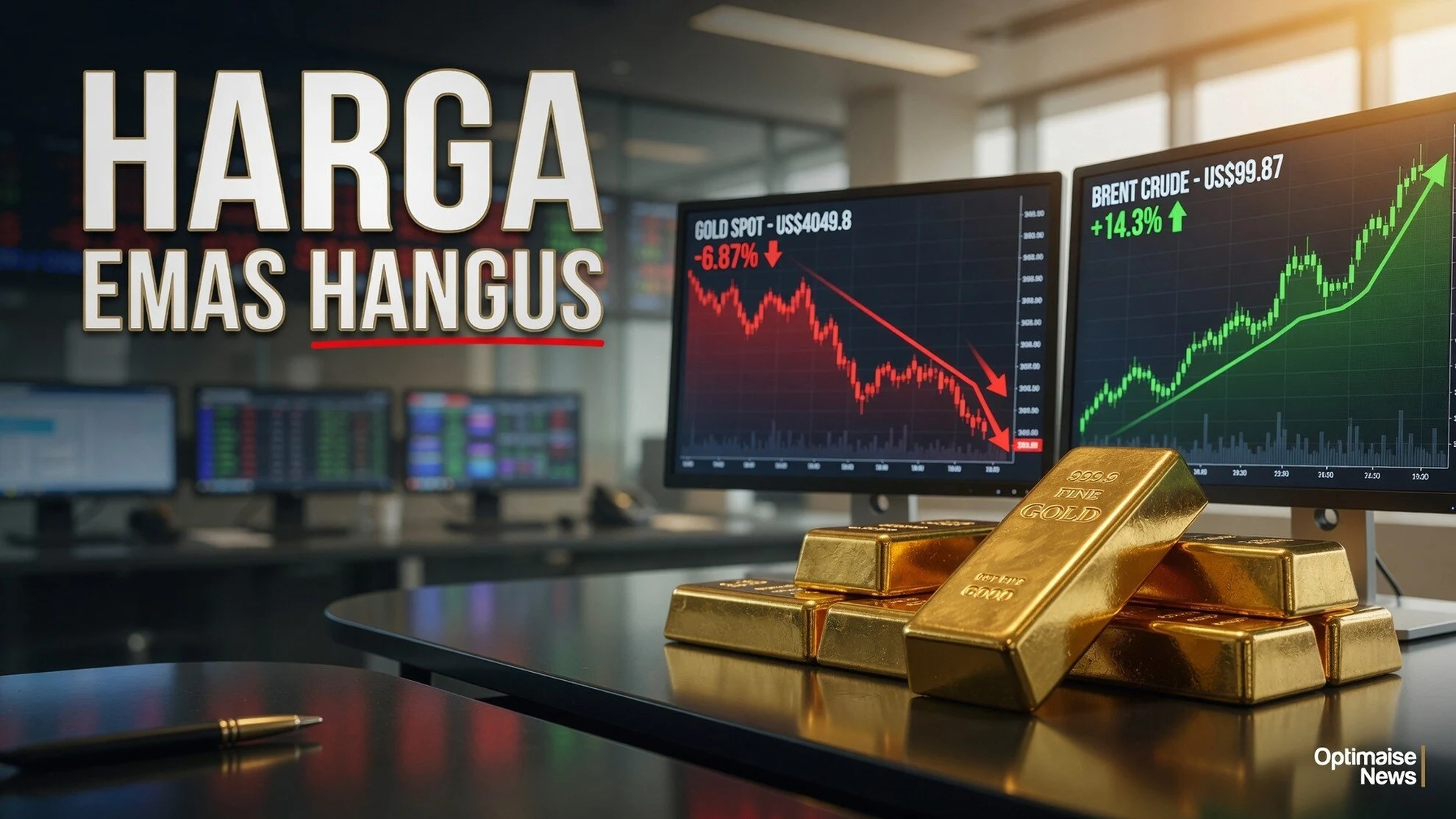 Harga Emas Hangus 1,96% ke US$4.049,8 Usai Reli Dua Hari