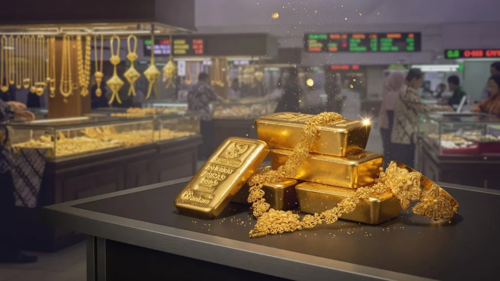 Harga Emas Perhiasan Domestik yang Stabil