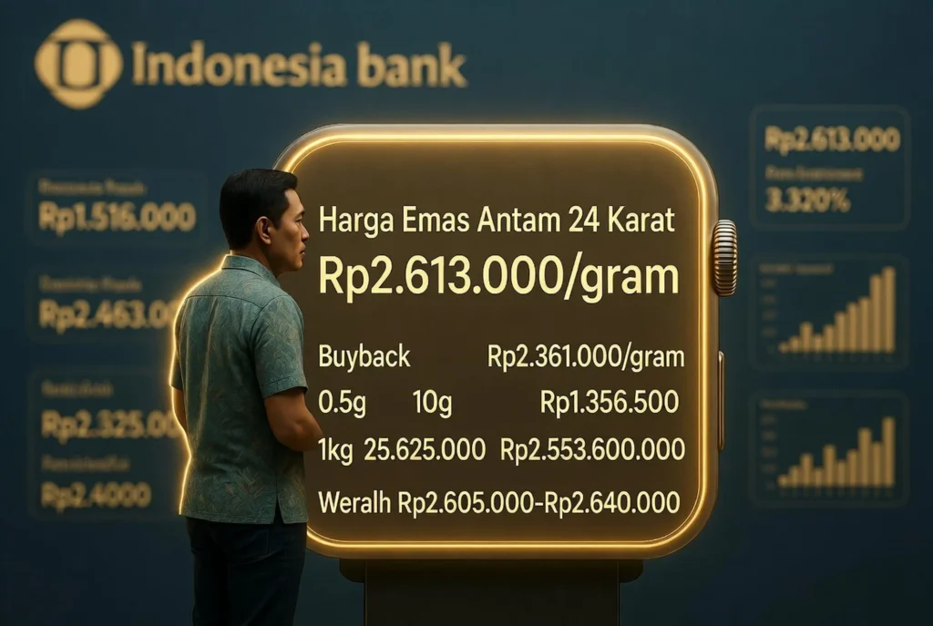 Harga Buyback Emas Antam Turun ke Rp2.361.000 per Gram Harga buyback emas Antam pun ikut mengalami penurunan yang sama b