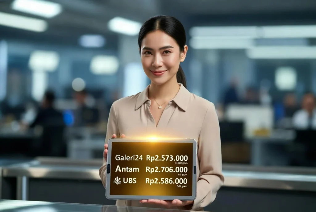 Daftar Harga Antam dan UBS per Ukuran