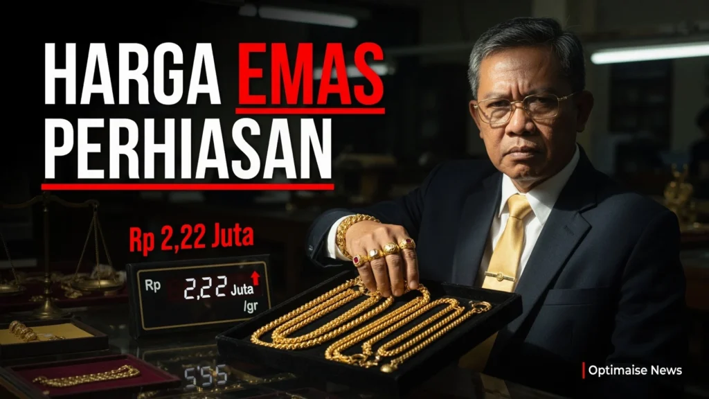 Harga Emas Perhiasan Kantongi Rp 2,22 Juta