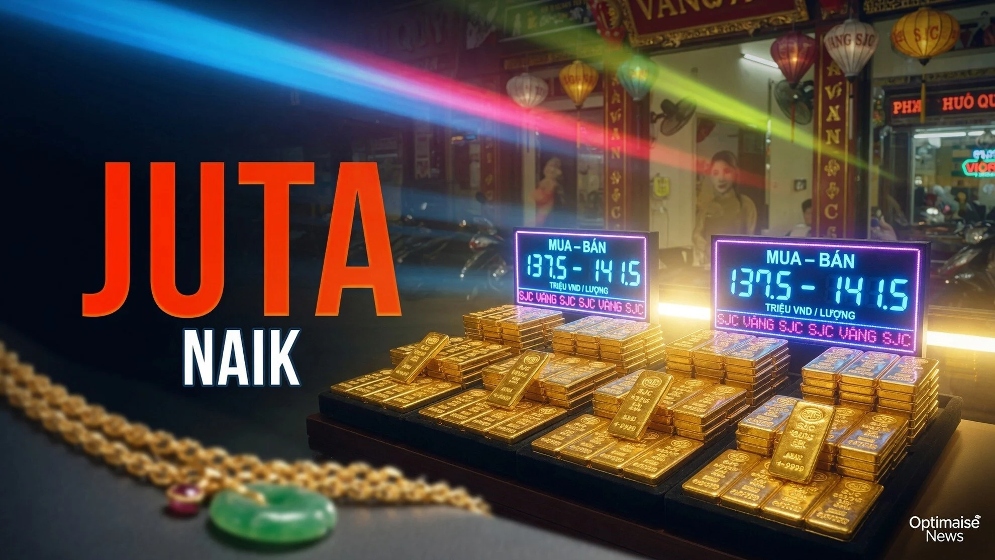Harga Emas SJC Berbalik Naik ke 141,5 Juta, Selisih 4 Juta VND
